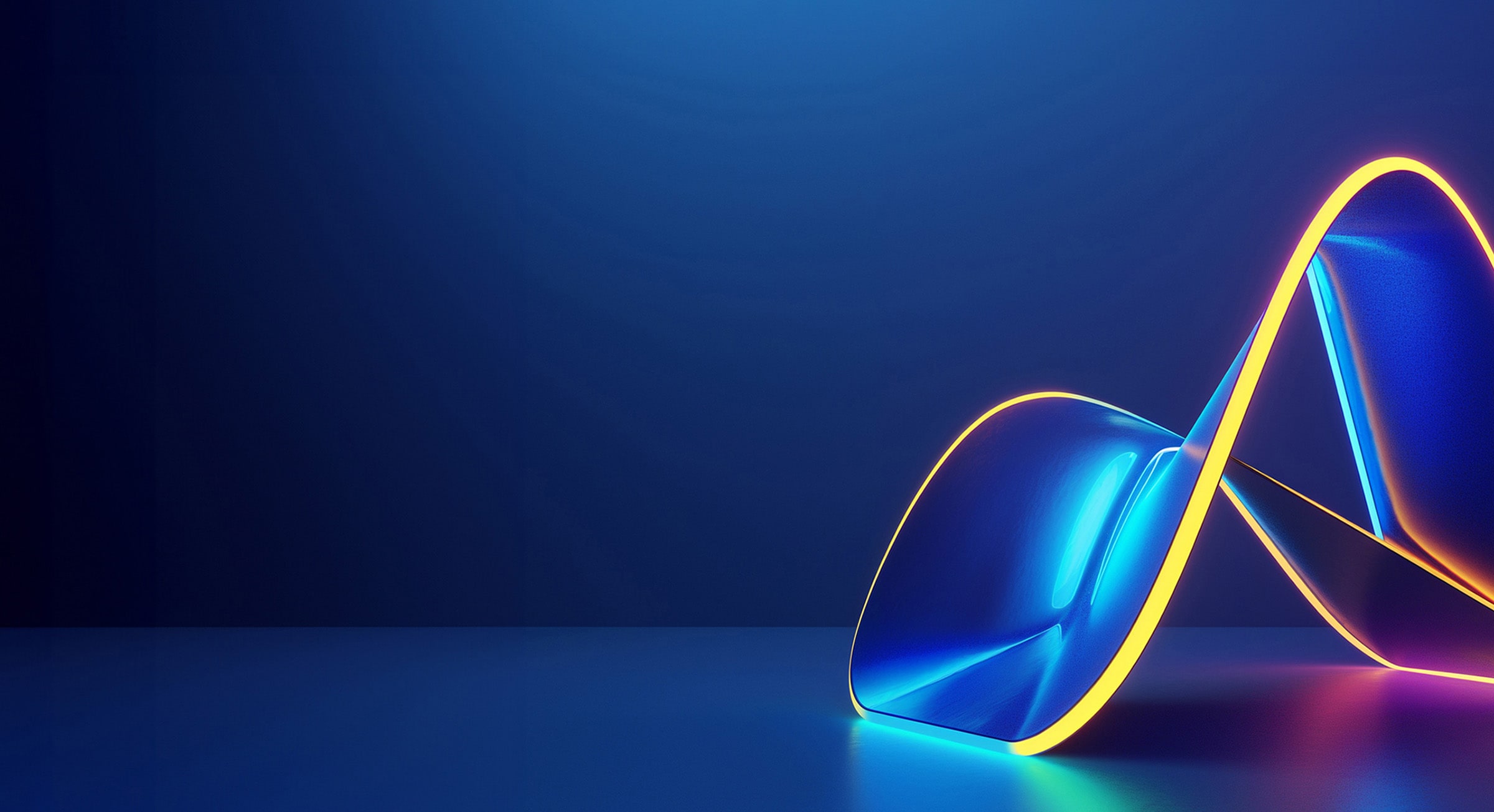 Data Platform Services Hero - alpha lettering with abstract color lines