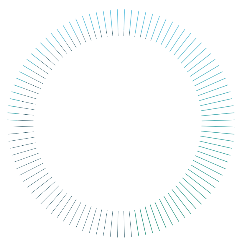 Circular pattern of lines